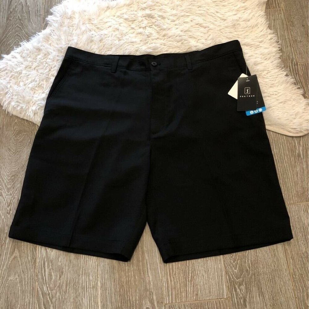 PGA Tour Mens Golf Chino Shorts Black Size 40